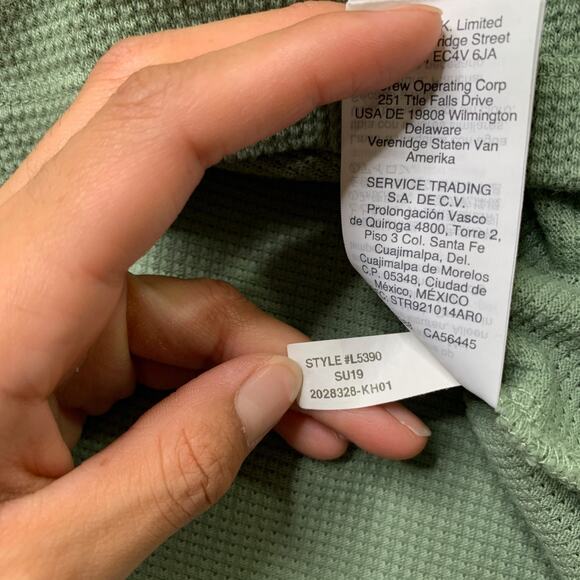 J Crew Shirt Mens Large Old Green Coolmax Tech Polo Lightweight Textured Cotton - Picture 6 of 10